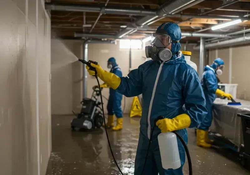 Basement Sanitization and Antimicrobial Treatment process in Sherwood, OH