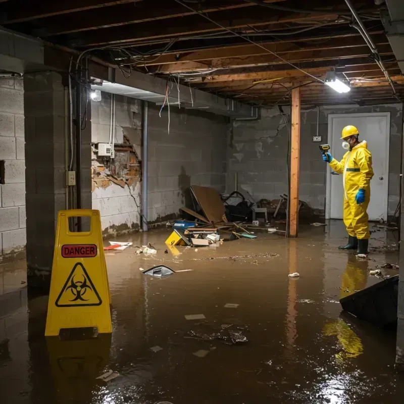 Flooded Basement Electrical Hazard in Sherwood, OH Property